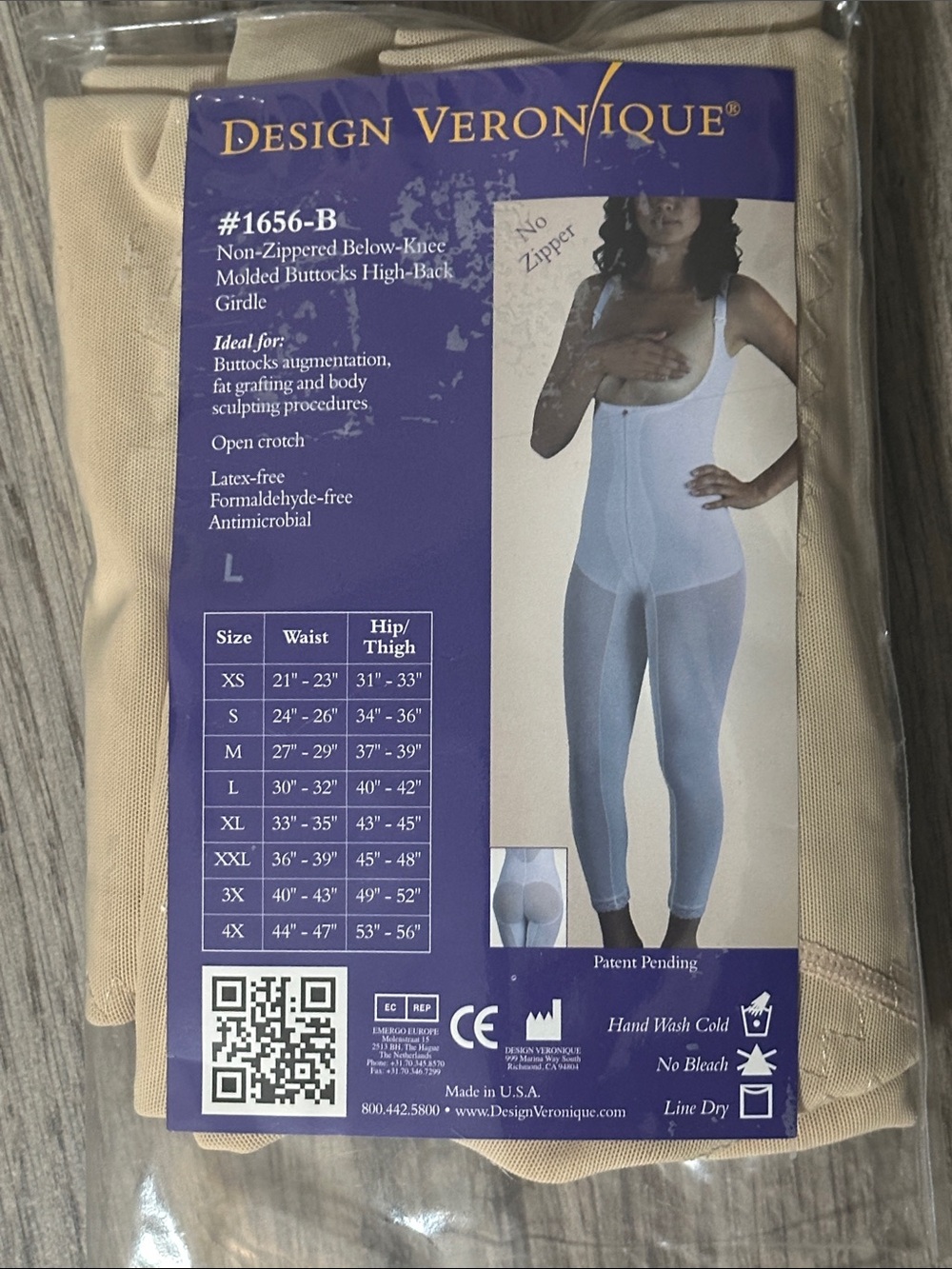 Design Veronique stage 1 medical compression garment 1656-B for BBL/lipo/tummyt